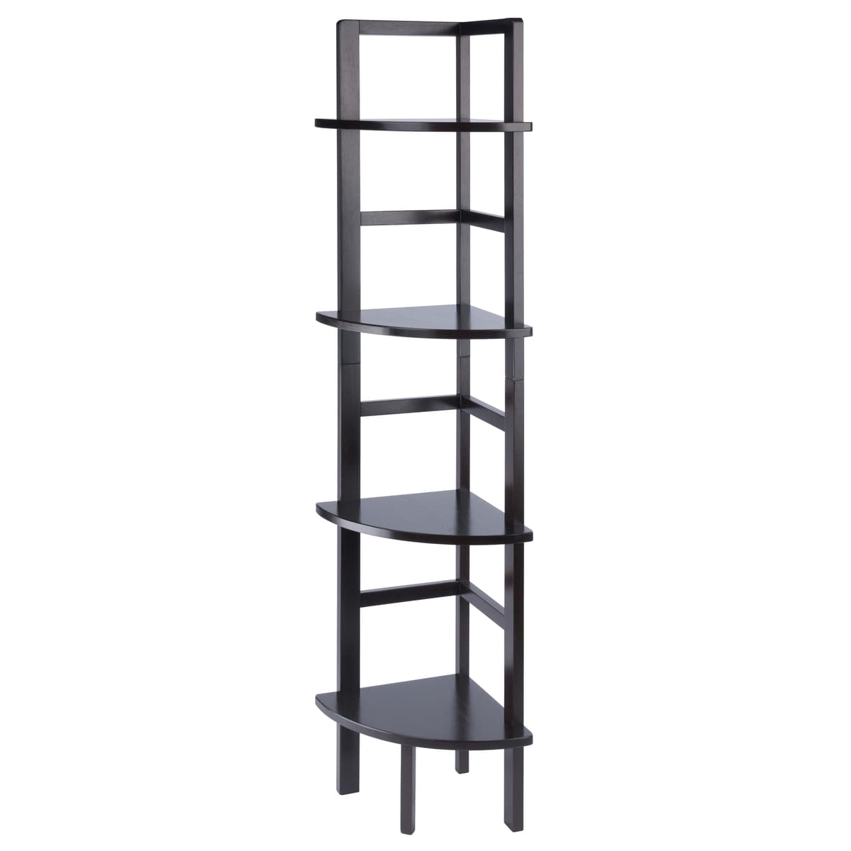 Aiden 4-Tier Corner Baker's Rack, 63" High, 14" Wide, Coffee