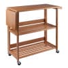 Radley Foldable Kitchen Utility Cart, Light Oak