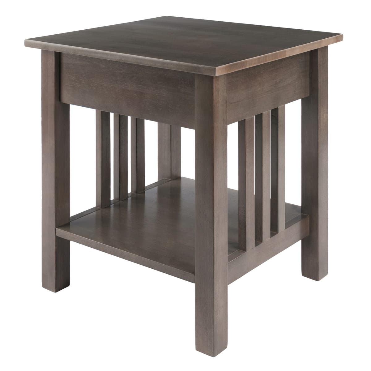 Stafford End Table, Oyster Gray