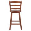 Scalera Ladder Back Swivel Seat Counter Stool, Walnut