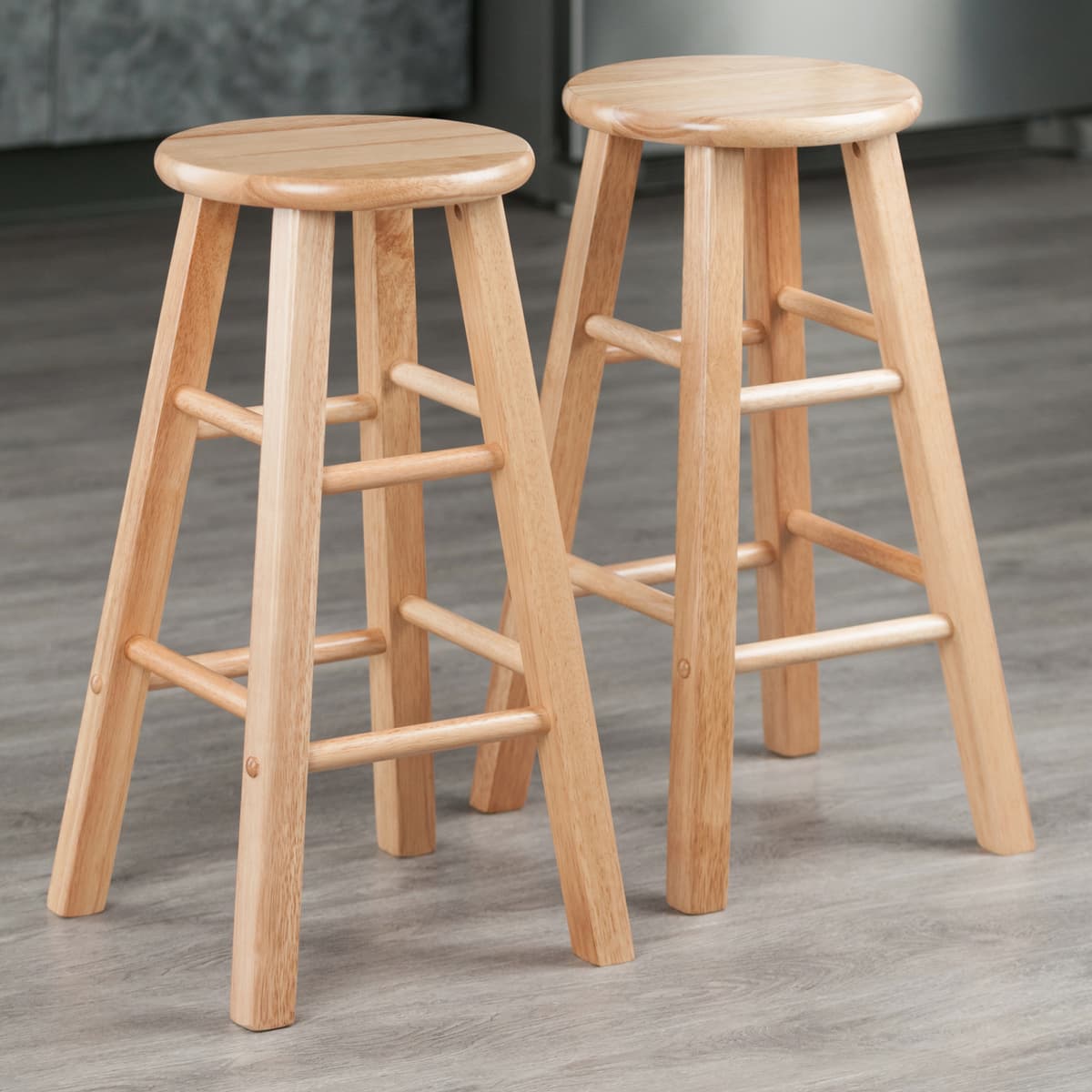 Element 2-Pc Square Leg Counter Stool Set, Natural