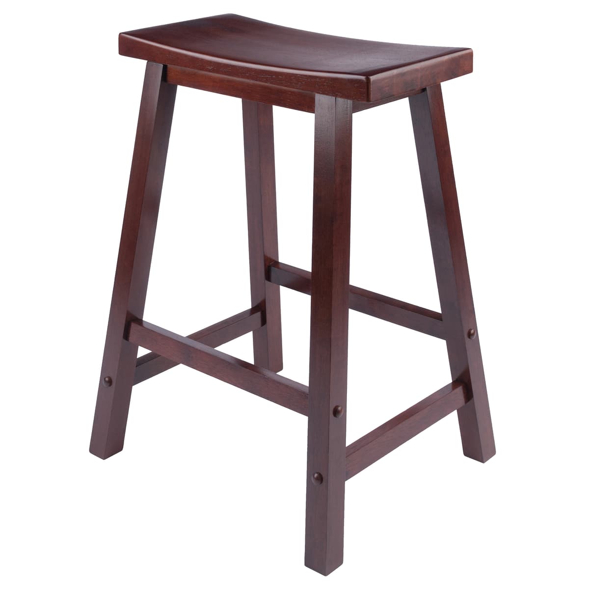 Satori Saddle Seat Counter Stool, for Kitchen, 24", Walnut