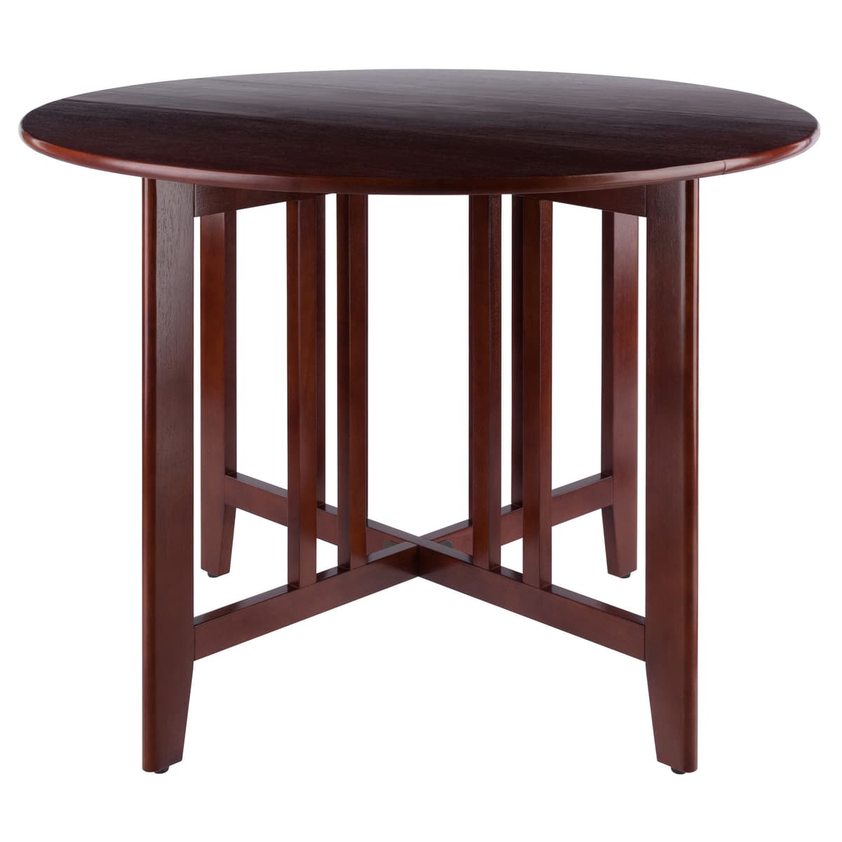 Alamo Foldable Round Dining Table, 42" Wide, 30" High, Walnut
