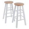 Element 2-Pc Square Legs Counter Stool Set, Natural and White