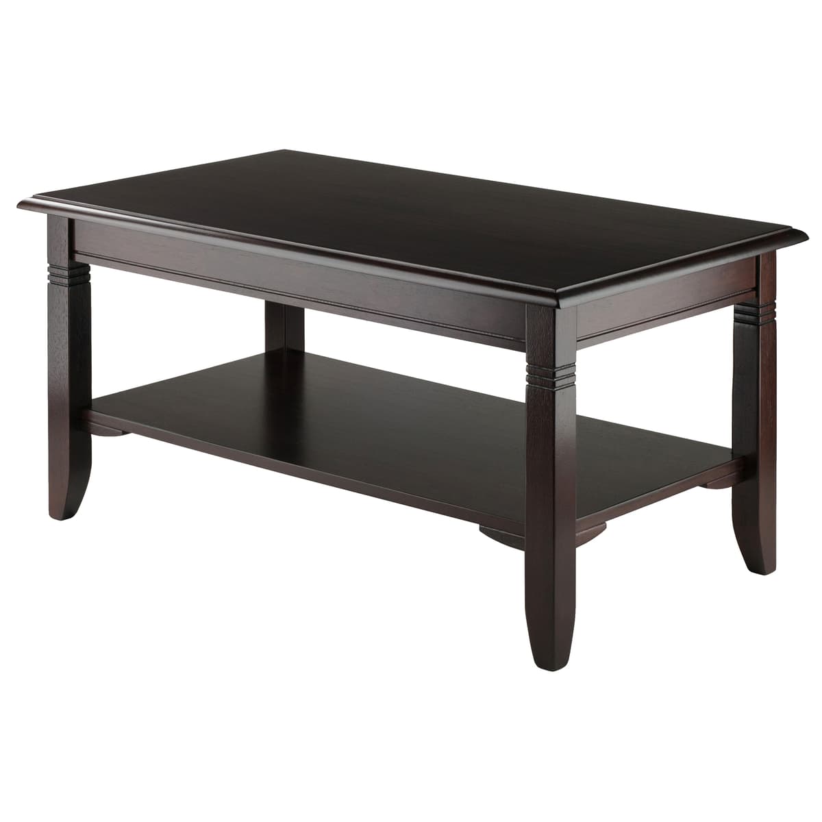 Winsome Nolan Coffee Table, 37” Wide, 18” Tall, Cappuccino