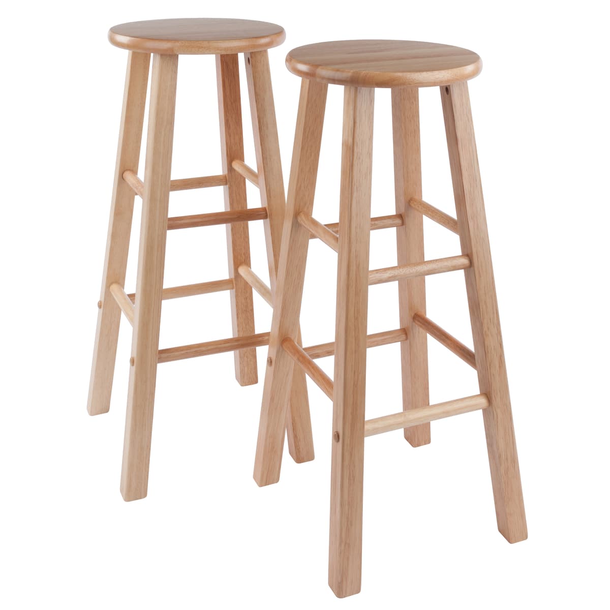 Element 2-Pc Square Leg Bar Stool Set, Natural