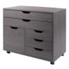 Halifax 3-Section Multi-Storage Mobile Cabinet, Charcoal