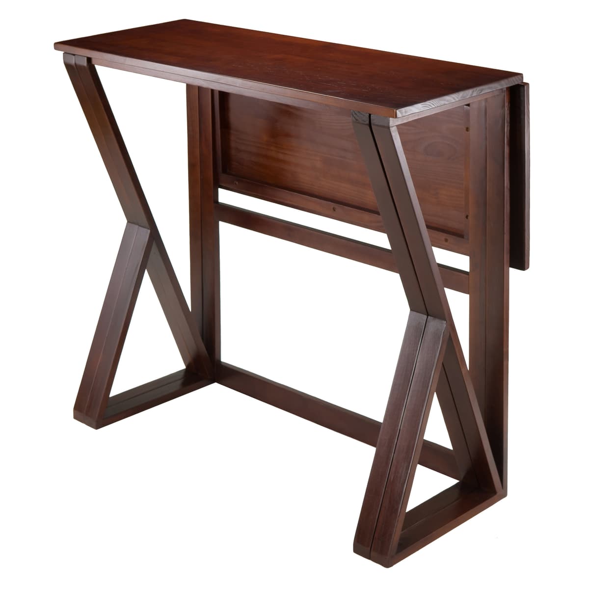 Winsome Harrington High Foldable Dining Table, 36” High, 39” Wide, Walnut