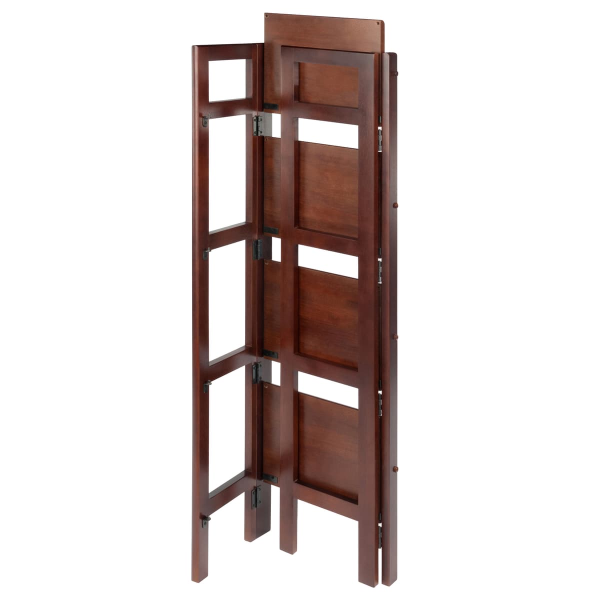 Terry 4-Tier Foldable Shelf, Narrow, Walnut
