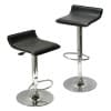 Spectrum 2-Pc Adjustable Swivel Stool Set, Black and Chrome
