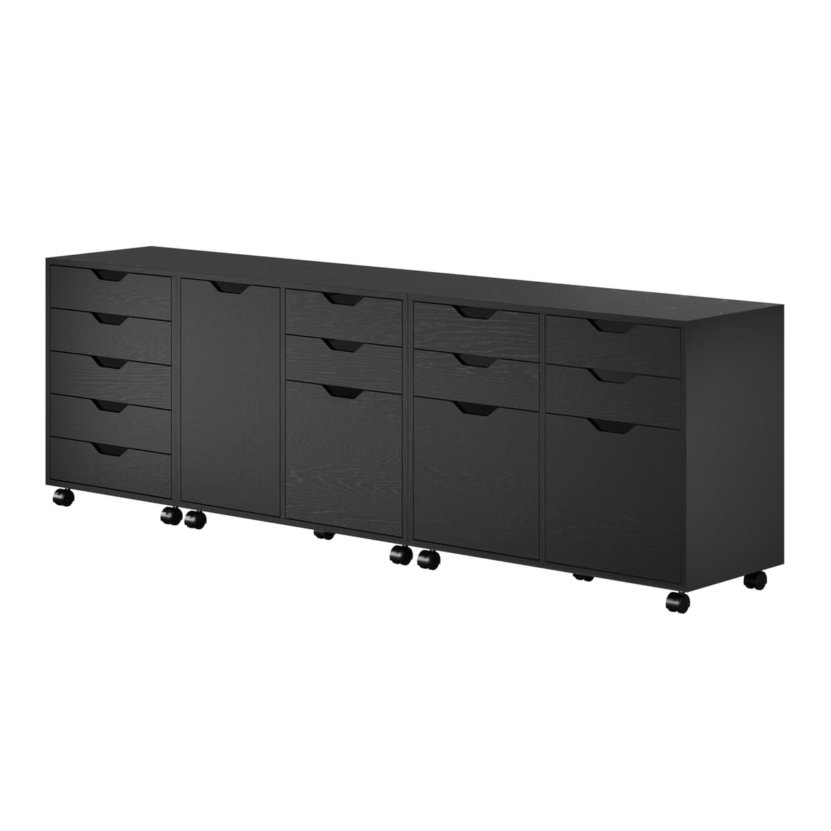 Halifax 3-Pc Set Cabinets, Black