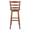 Scalera Ladder Back Swivel Seat Bar Stool, Walnut