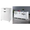 Nova Storage Cabinet with Drawer, 19” Wide, White