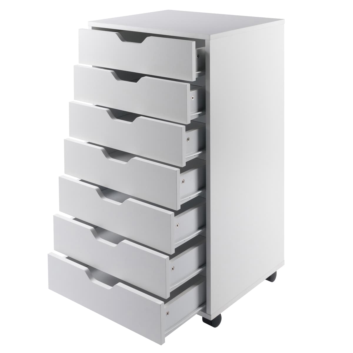 Halifax 7-Drawer Mobile Cabinet, White