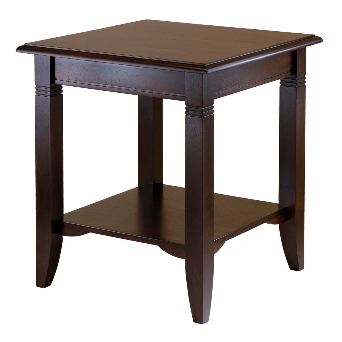 Nolan End Table, 20" Wide, 22" Tall, for Living Room, Bedroom, Cappuccino