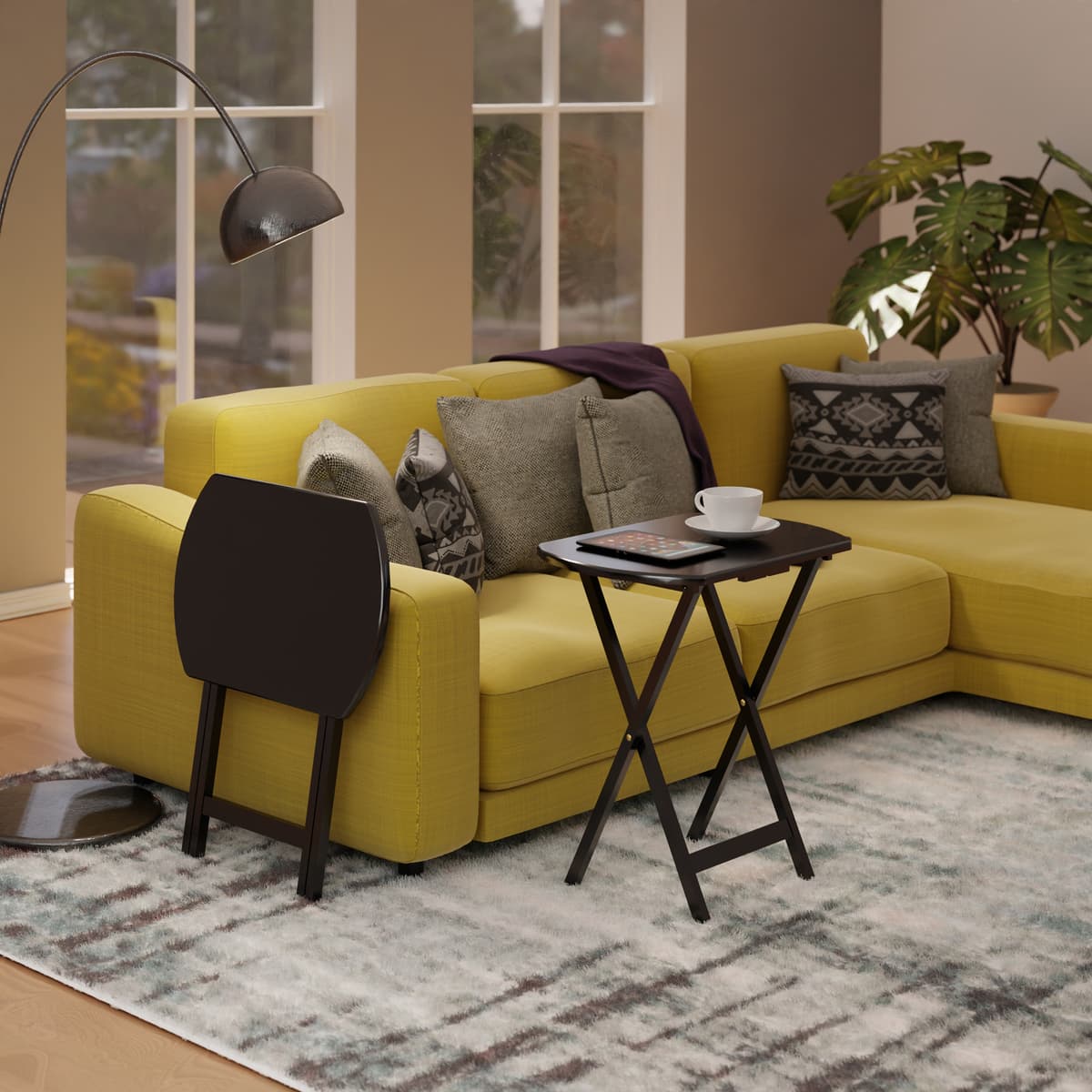 Corbett 2-Pc Oversized Snack Tables, Coffee