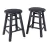 Element 2-Pc Square Legs Dining Stool Set, Black Finish