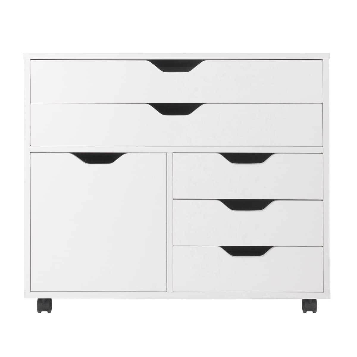Halifax 3-Section Multi-Storage Mobile Cabinet, White