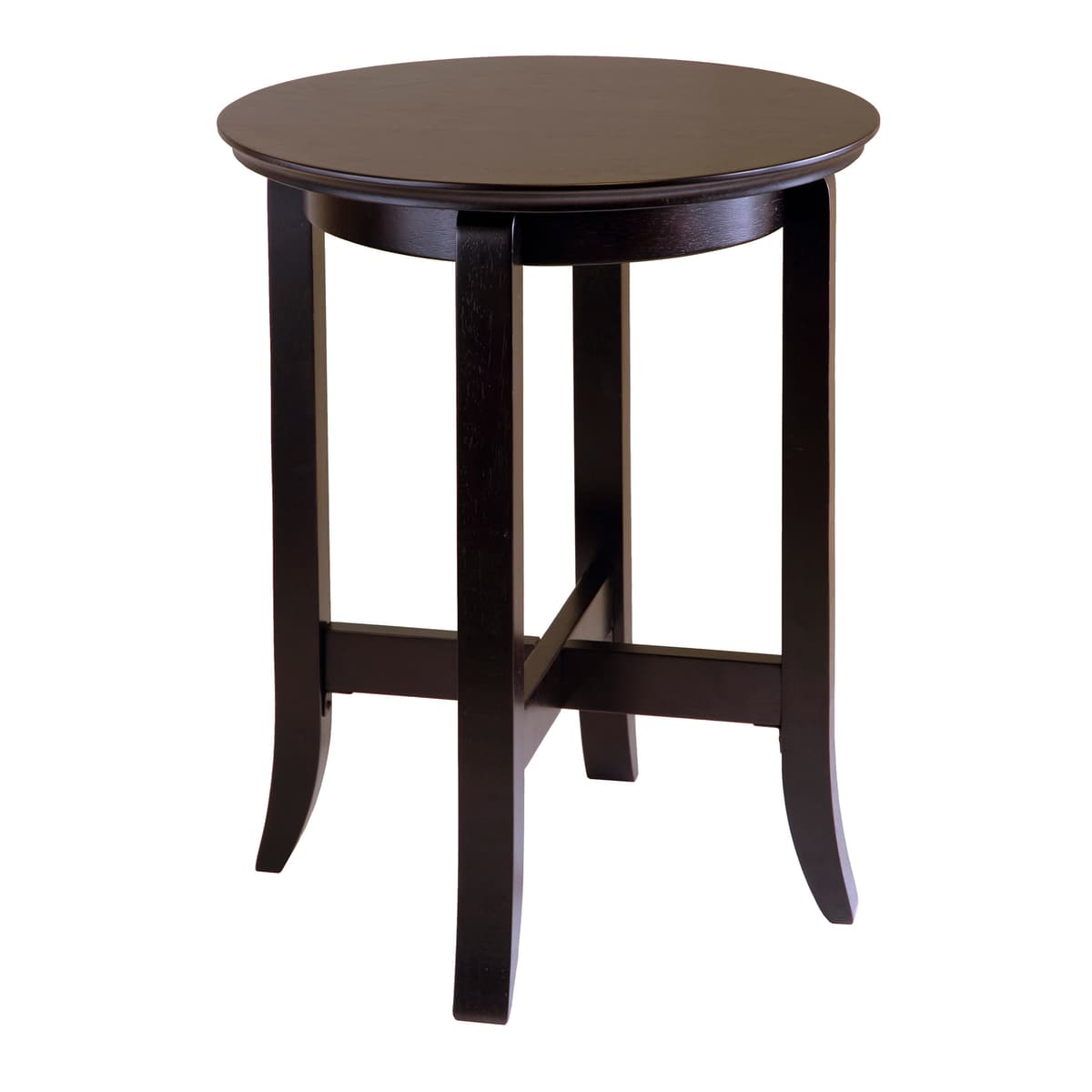 Toby Round End Table, for Bedroom, Living Room, Espresso
