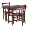 Taylor 3-Pc Drop Leaf Dining Table with 2 Ladder Back Chairs, Walnut
