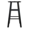Element 2-Pc Square Leg Counter Stool Set, Black