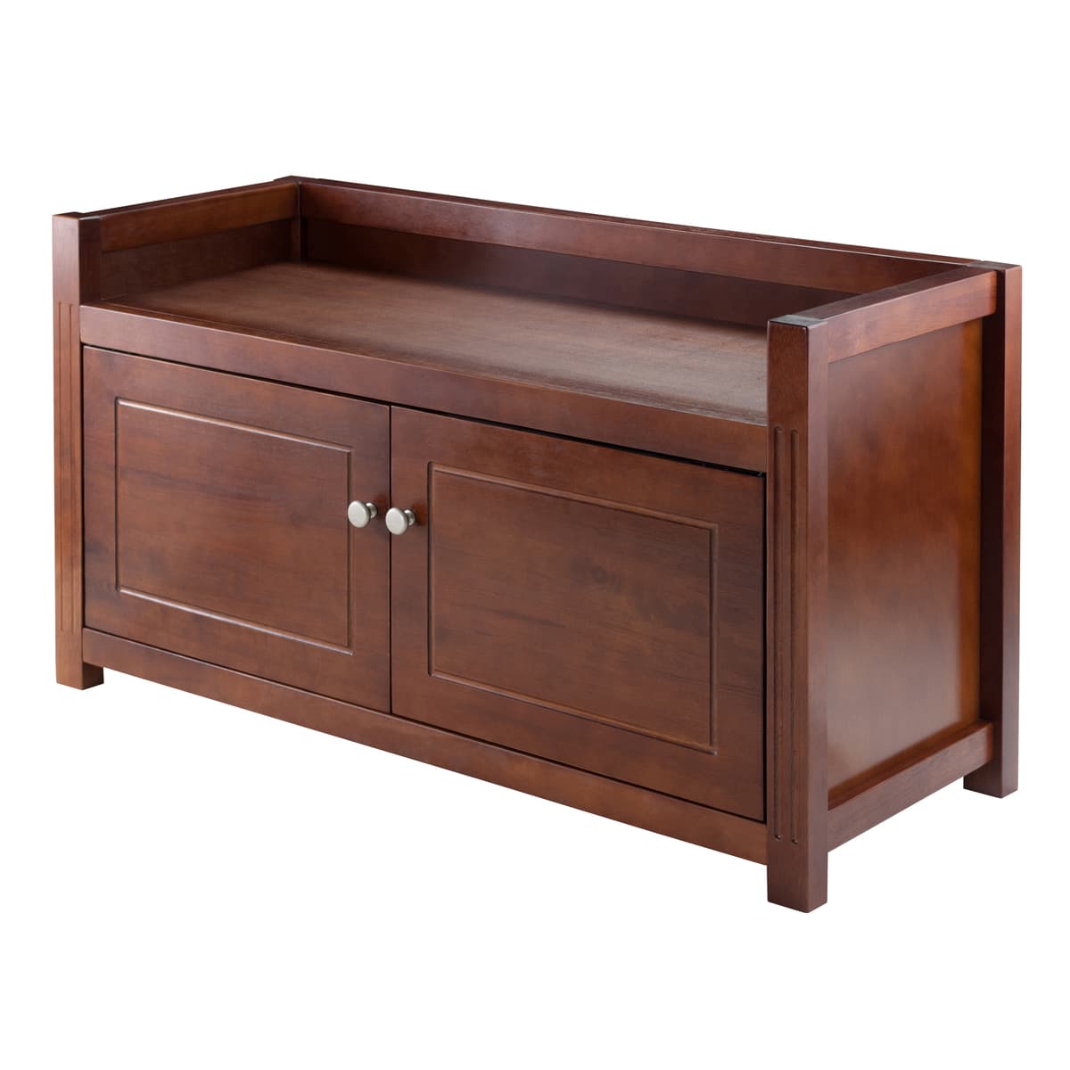 Charleston 2-Compartment Storage Bench, 40" Wide, 22" High, Walnut
