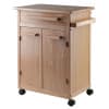 Winsome Hackett Kitchen Utility Cart, 34” High, 27” Wide, Natural