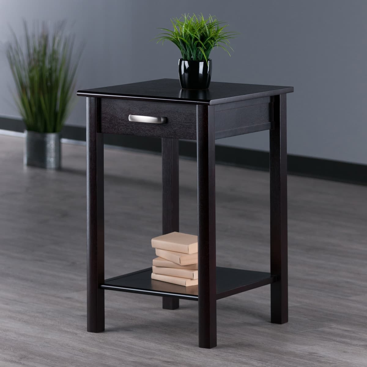 Liso Accent Table, 20” Wide, 31” High, Espresso