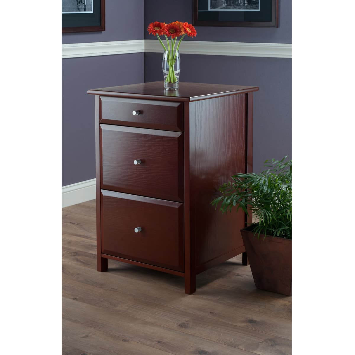  Delta Home Office File Cabinet, 31” High, 21” Wide, Walnut