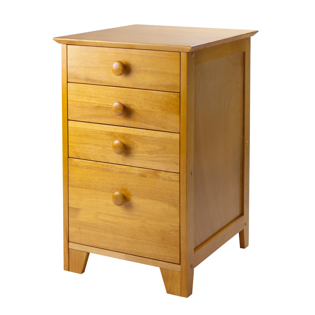Winsome Studio File Cabinet, 4 Drawers, 29” Tall, 18” Wide, 20” Deep, Honey