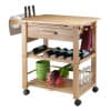Winsome Finland Kitchen Utility Cart, 32” High, 34” Wide, Natural