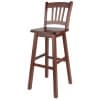 Winsome Fina 360-Swivel Bar Stool with Slat Back and Footrests, 44” High, Walnut