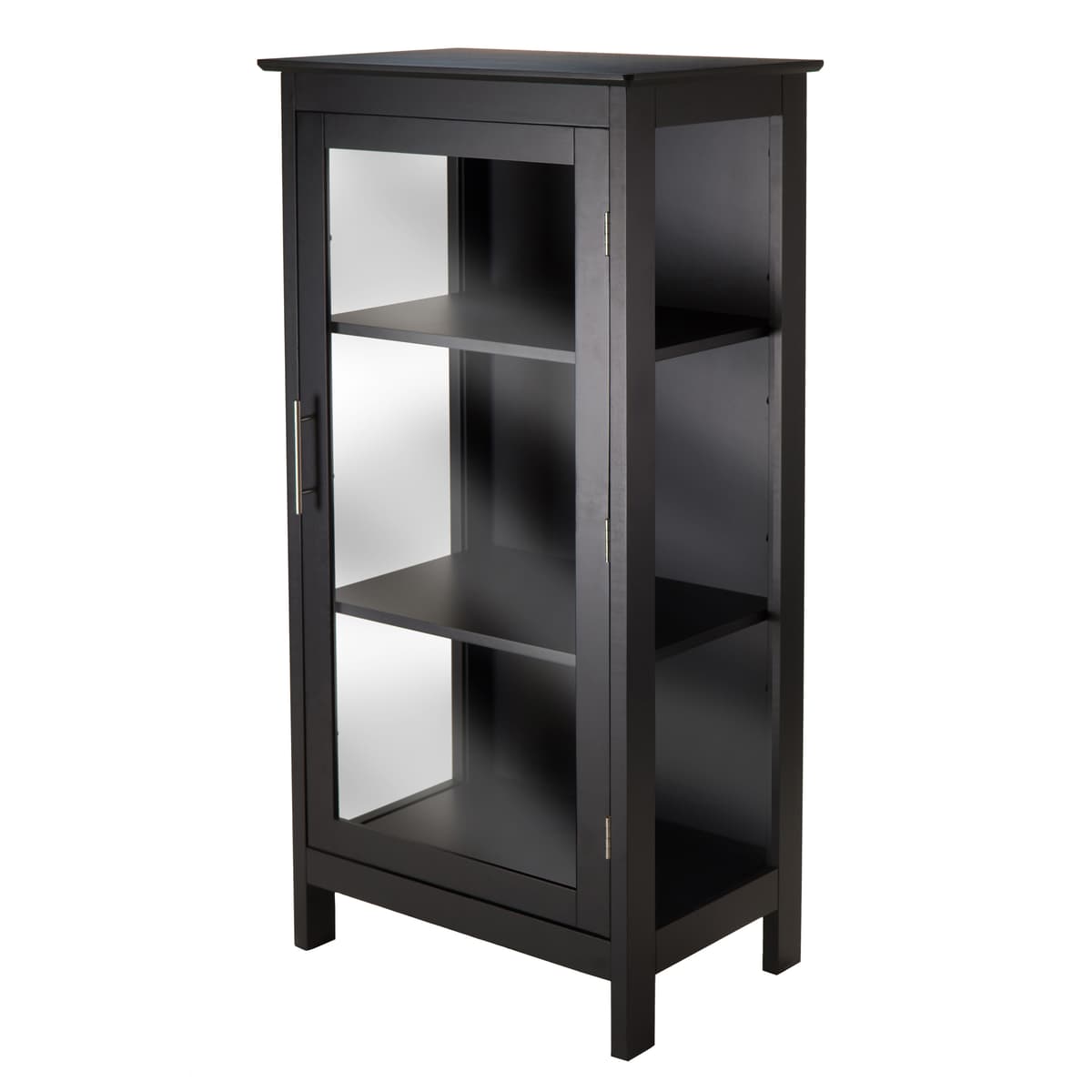 Poppy Display Cabinet with Glass Door, Black