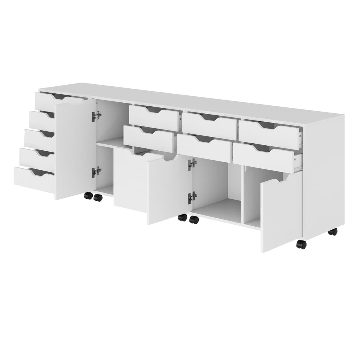 Halifax 3-Pc Storage Cabinet Set, White