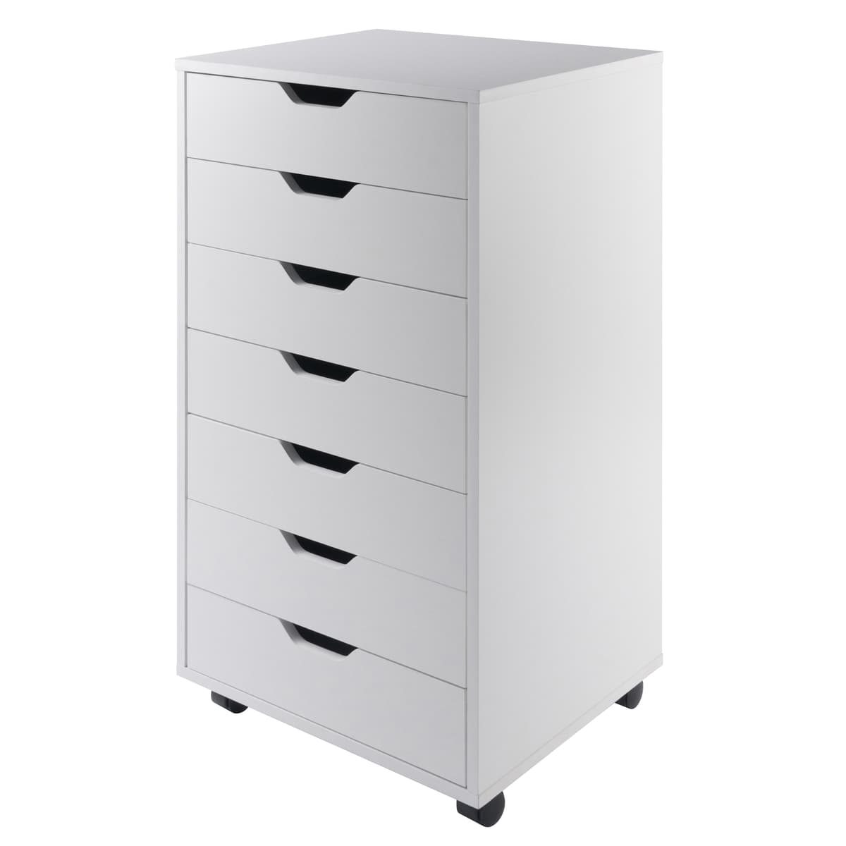 Halifax 7-Drawer Mobile Cabinet, White