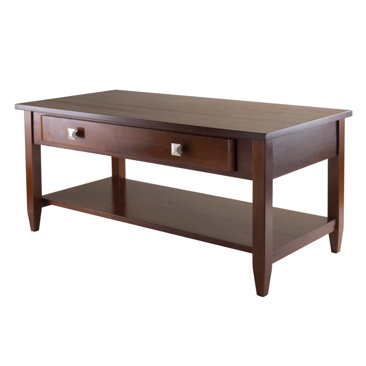 Richmond Coffee Table with Drawer, 40" Wide, 18" High, Walnut