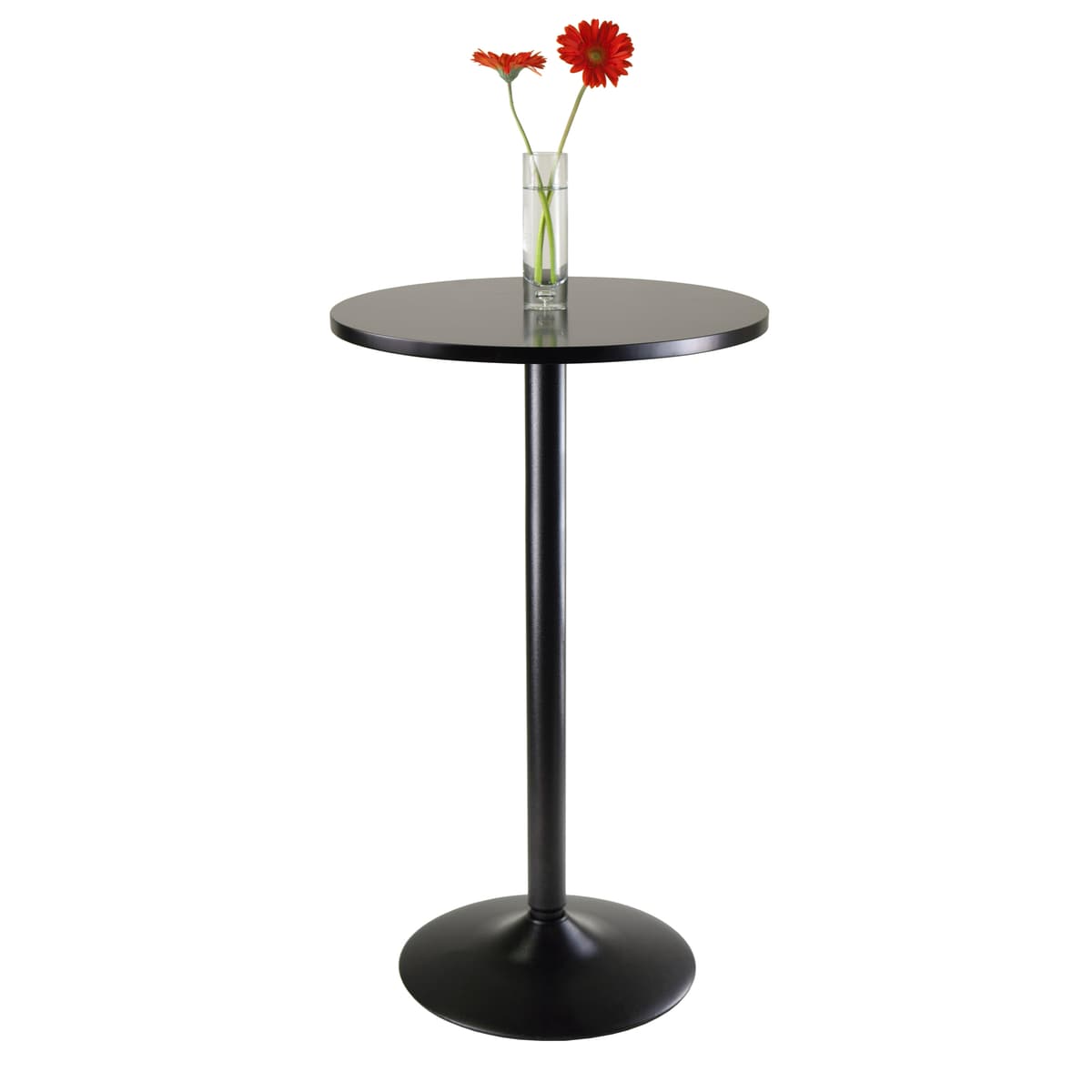 Obsidian Round Bar Height Table, Black