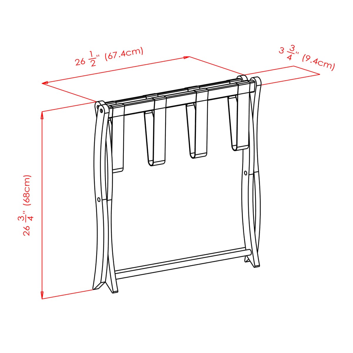 Scarlett Luggage Rack, Espresso