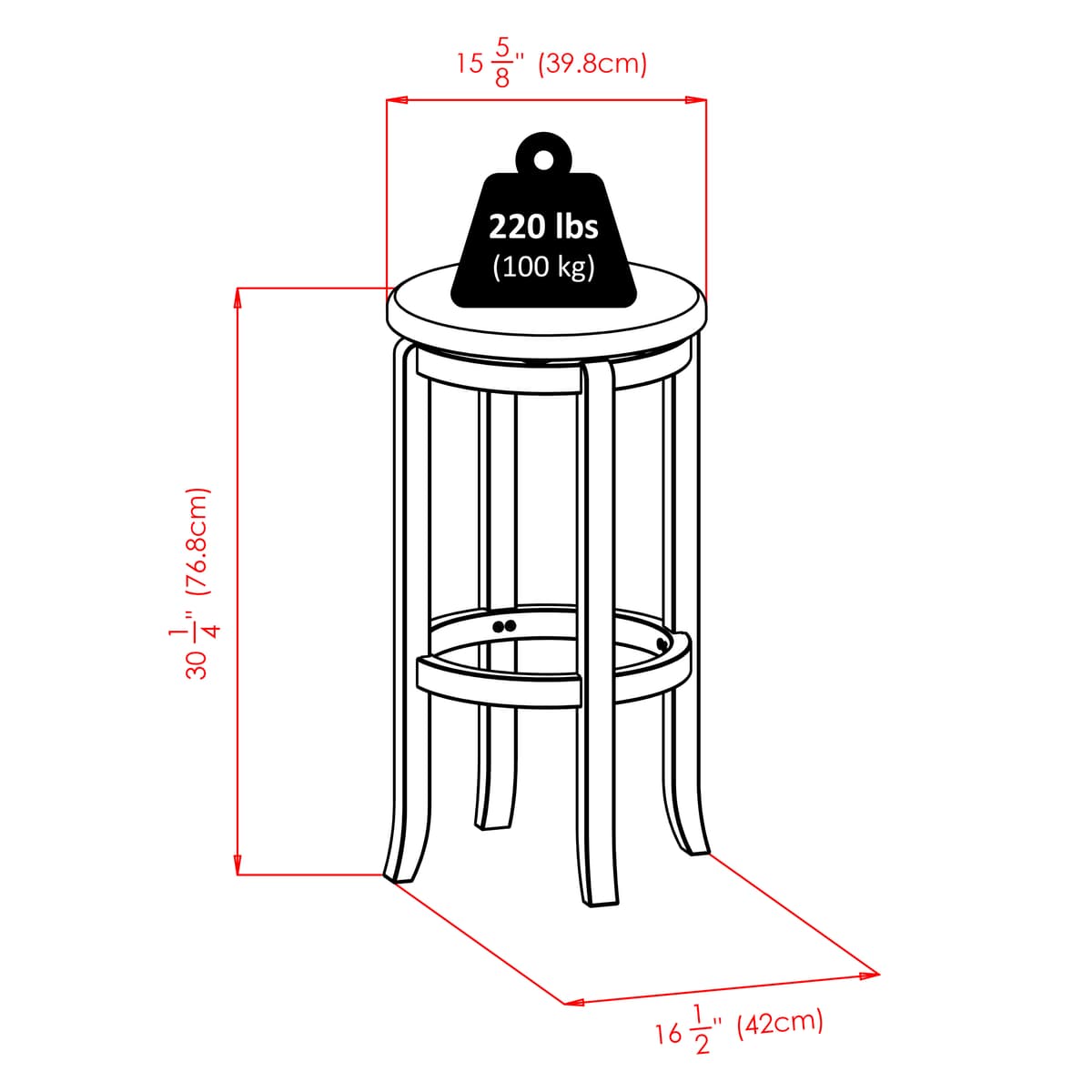 Walcott Cushion Swivel Seat Bar Stool, Walnut and Black