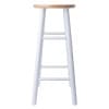 Winsome Huxton 2-Pc Bar Stool Set, 29” High, Natural and White