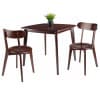 Pauline 3-Pc Dining Table with 2 Chairs, Walnut