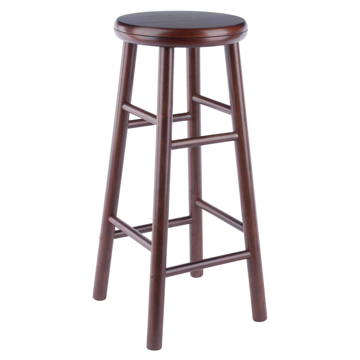 Shelby 2-Pc Swivel Seat Bar Stool, Walnut