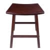 Winsome Katashi Fan-Shape Extra-Wide Counter Stool with Footrest, 24” High, 20” Wide, Walnut