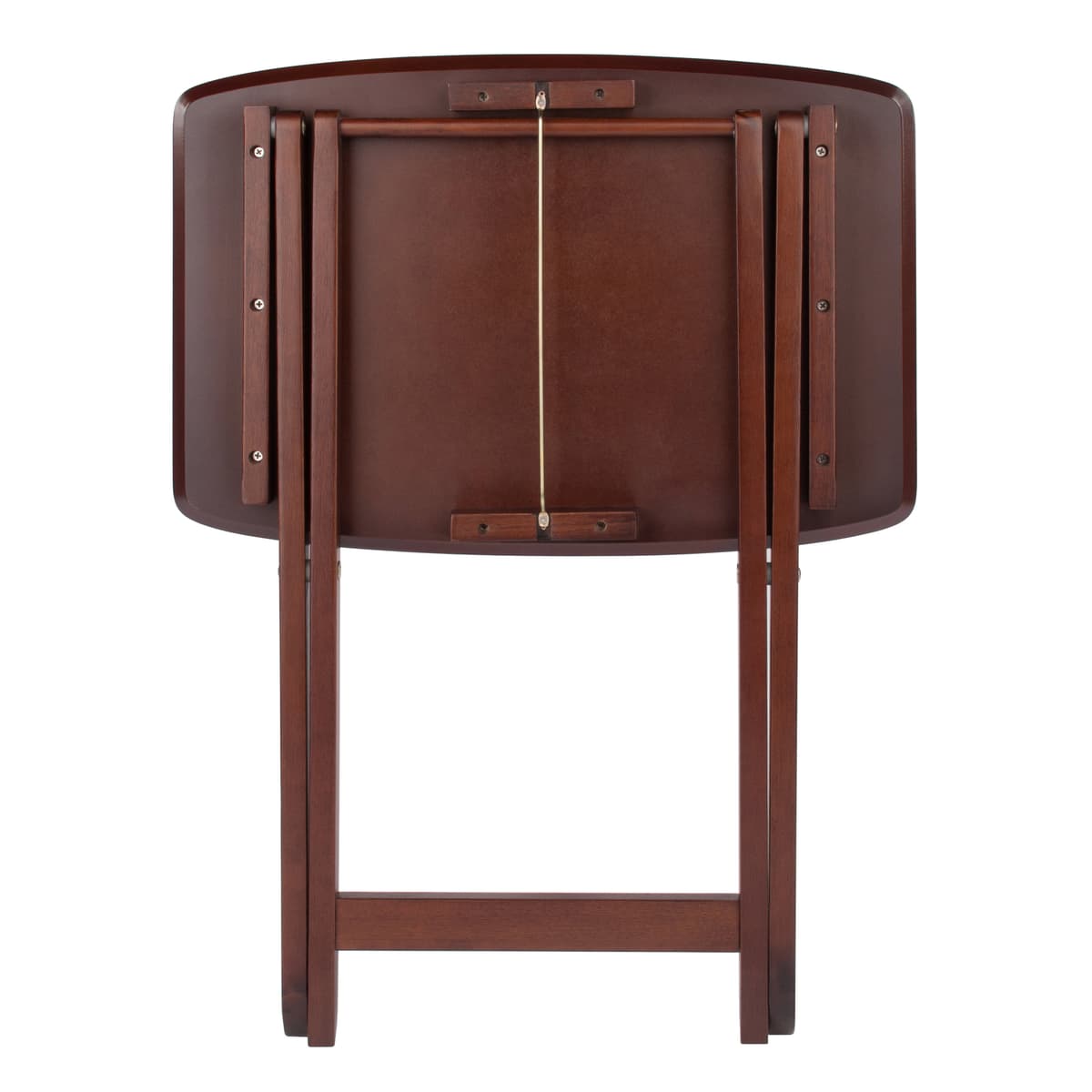 Winsome Darlene 2-Pc Snack Tables, 25” High, 21” Wide, Walnut