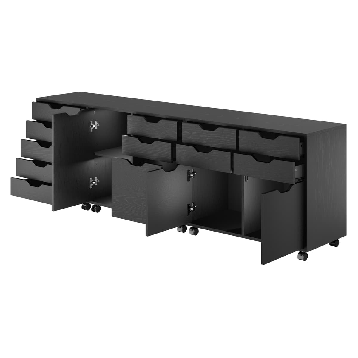 Halifax 3-Pc Set Cabinets, Black