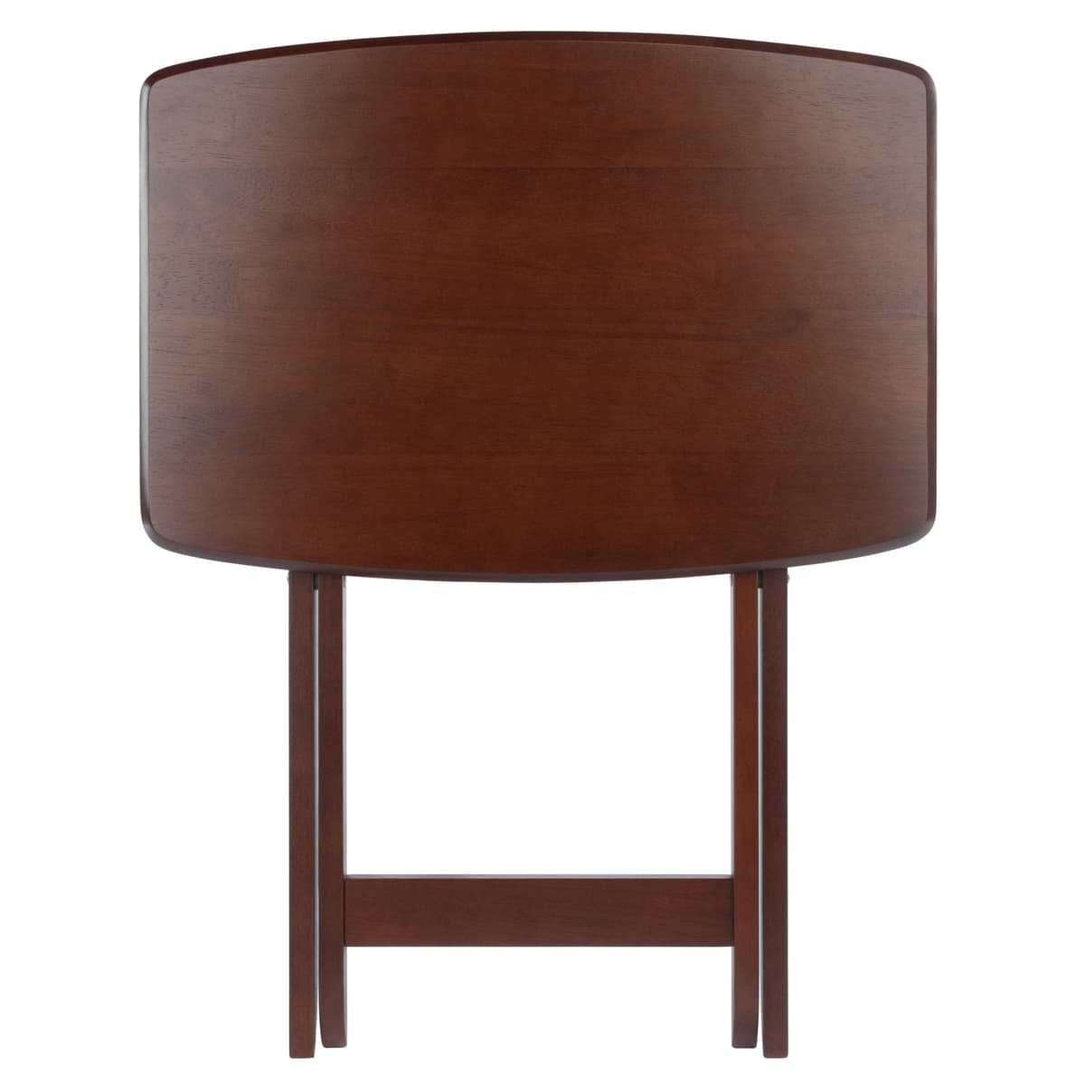 Winsome 5-Pc Snack Table Set, Oversized, 25” Tall, 23” Wide, Walnut