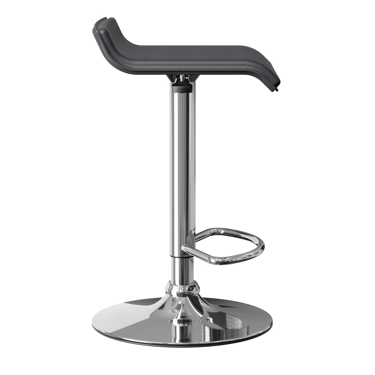 Spectrum 2-Pc Adjustable Swivel Stool Set, Black and Chrome