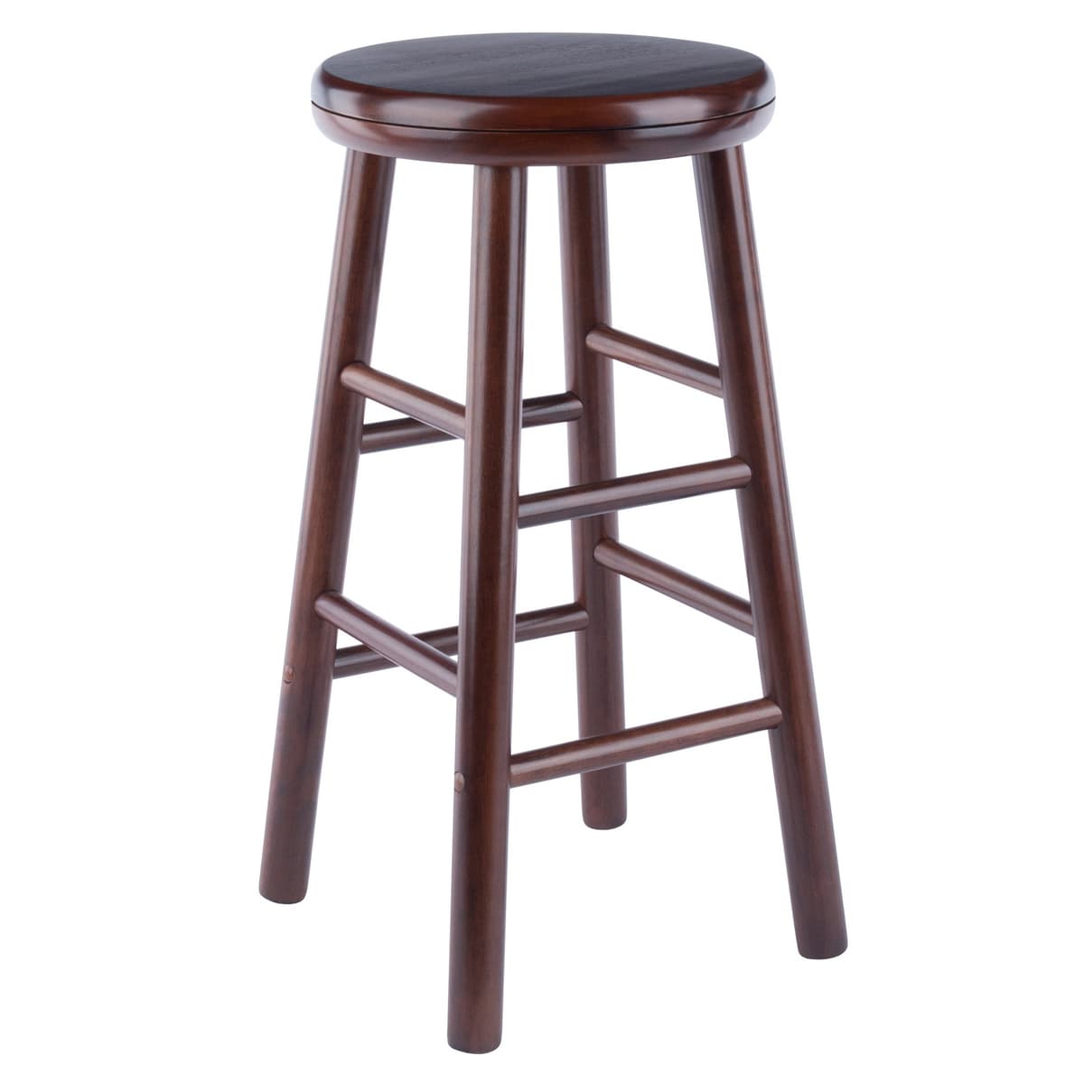 Shelby 2-Pc Swivel Seat Counter Stool, Walnut