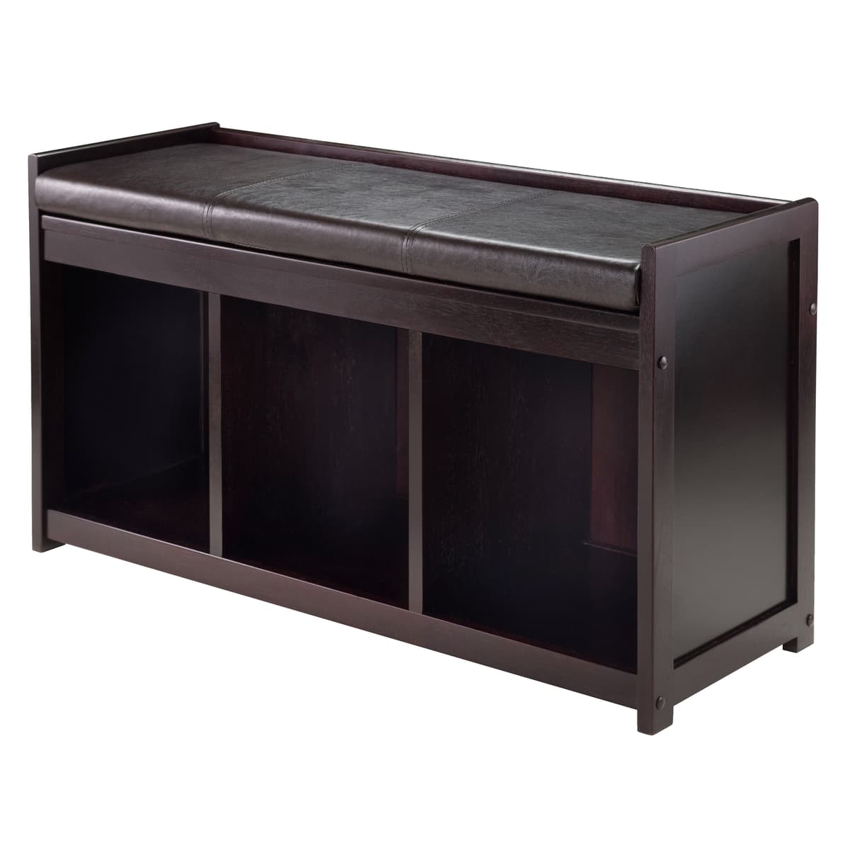 Addison Storage Bench with Seat Cushion, 37" Wide, Espresso