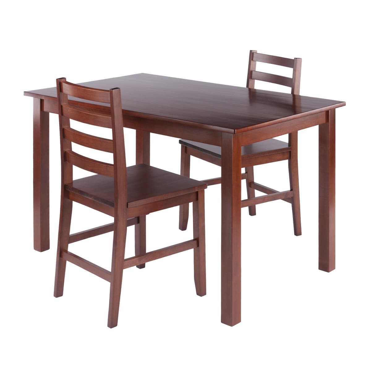 Parkland 3-Pc Dining Table with Hamilton Ladder-back Chairs, Walnut